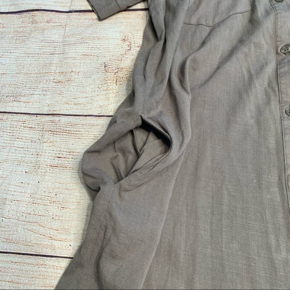 NEW lulu’s Green Button Up Dress Size Small - Picture 4 of 10
